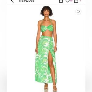 NWT S/W/F sweetheart halter crop top in planta size M from Revolve